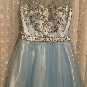 Blue,Homecoming Dress,May Queen